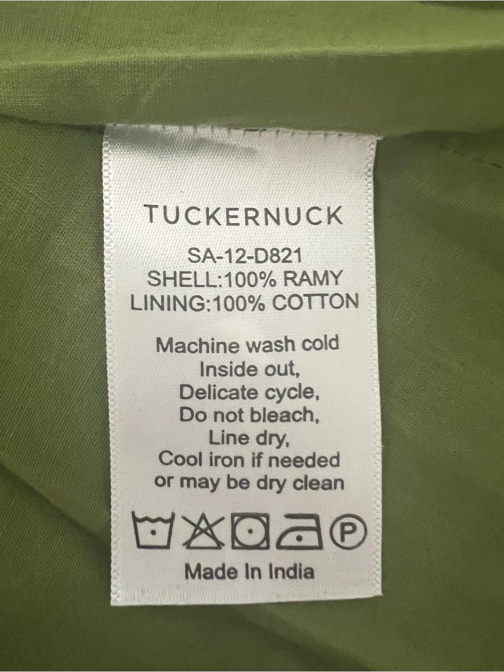 Tuckernuck Green Ramie Cotton Button-Front Maxi Shirt Dress Size L - Picture 5 of 7